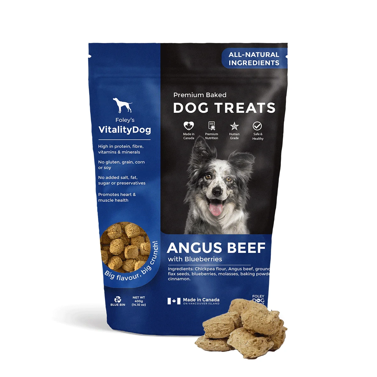 Foley's VitalityDog Angus Beef with Blueberries by Foley Dog Treat