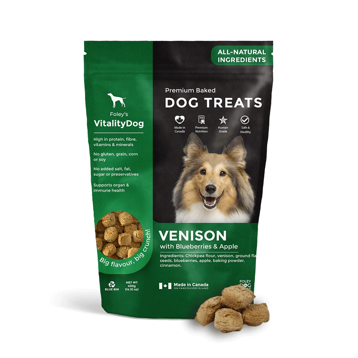 Foley's VitalityDog Venison with Blueberries and Apple by Foley Dog Treat