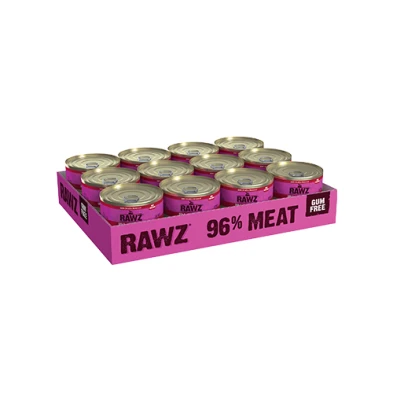 Nourriture pour chats RAWZ 96 % bœuf et pâté de foie de bœuf
