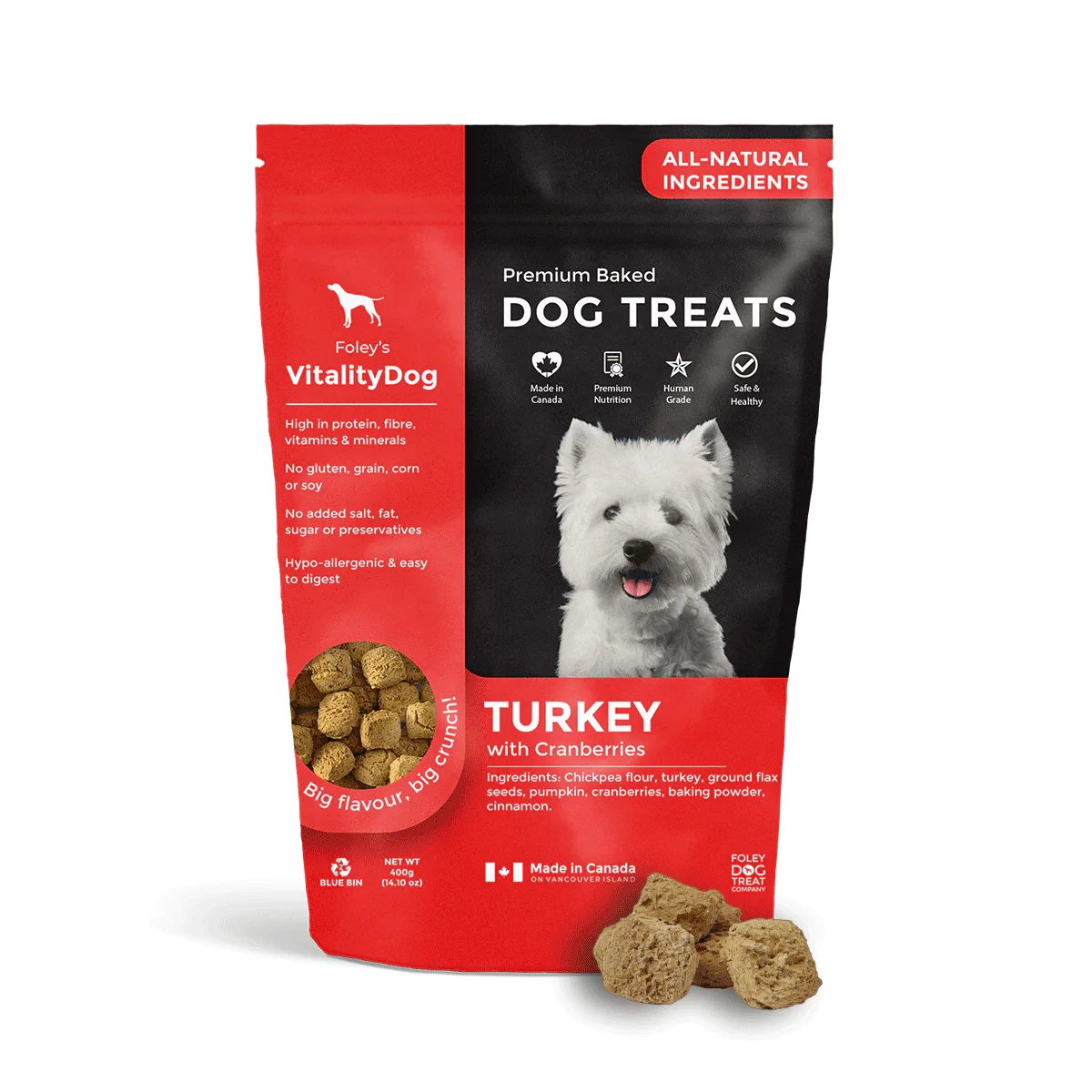 Foley's VitalityDog Turkey with Cranberry by Foley Dog Treat