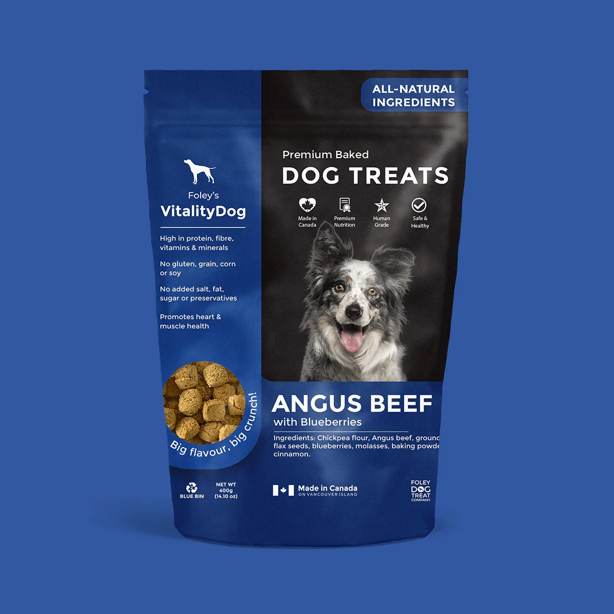 Foley's VitalityDog Angus Beef with Blueberries by Foley Dog Treat
