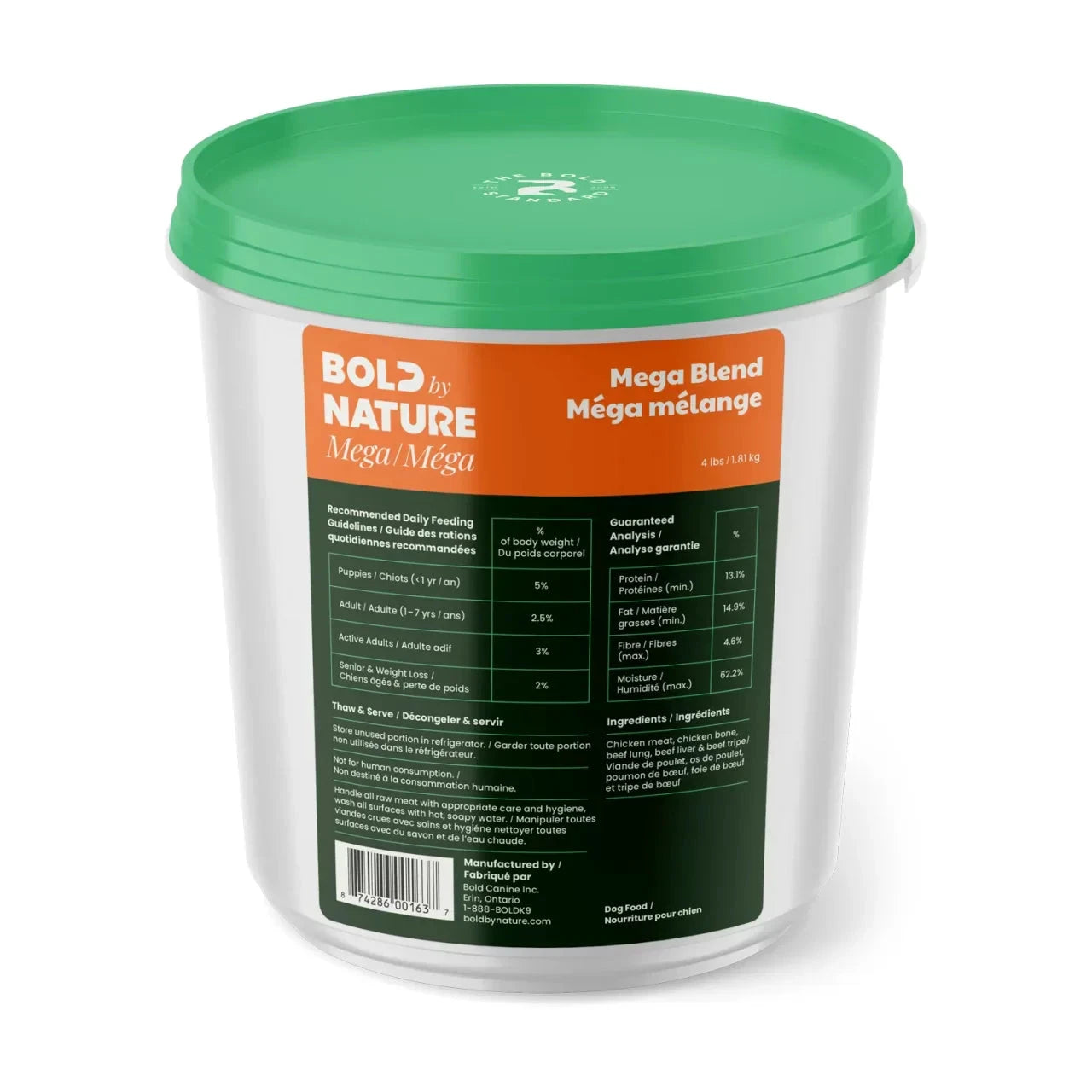 Bold by Nature Mega Blends Frozen Dog Food by BOLD BY NATURE
