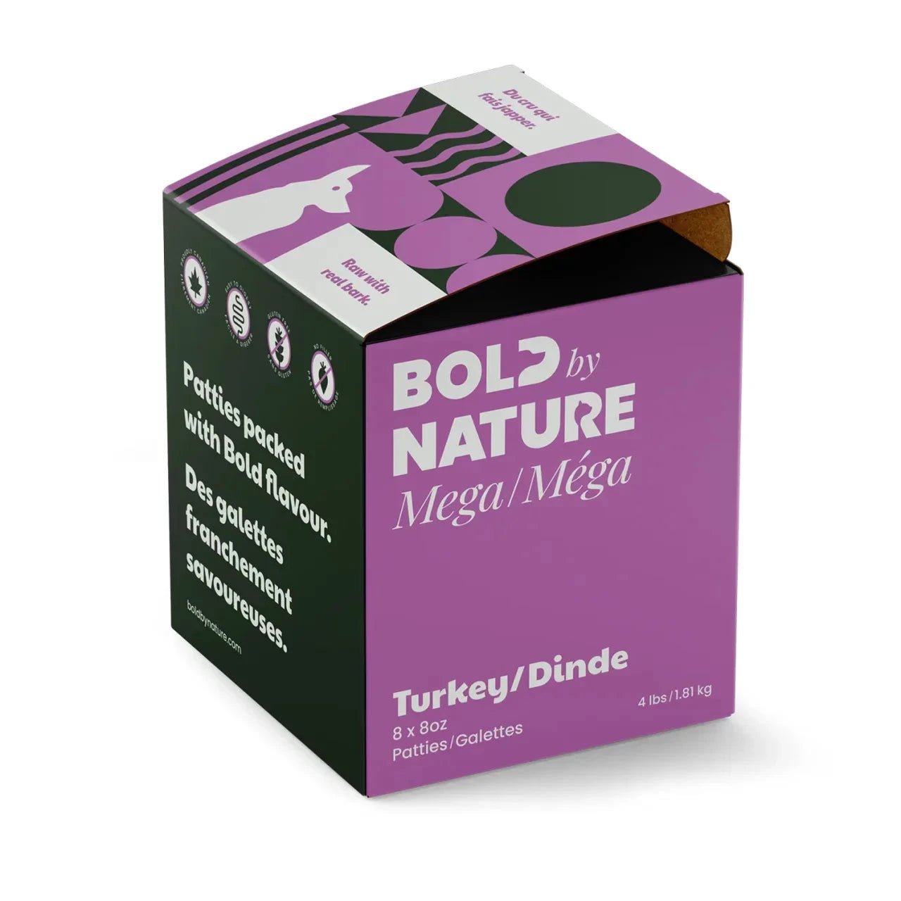 Bold by Nature Mega Turkey Frozen Dog Food by BOLD BY NATURE