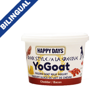 Happy Days YoGoat Greek Style Frozen Goat Milk Yogurt Cheddar&Bacon Yogurt (Frozen)