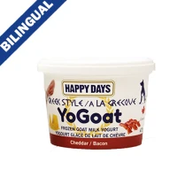 Happy Days YoGoat Greek Style Frozen Goat Milk Yogurt Cheddar&Bacon Yogurt (Frozen) by Happy Days
