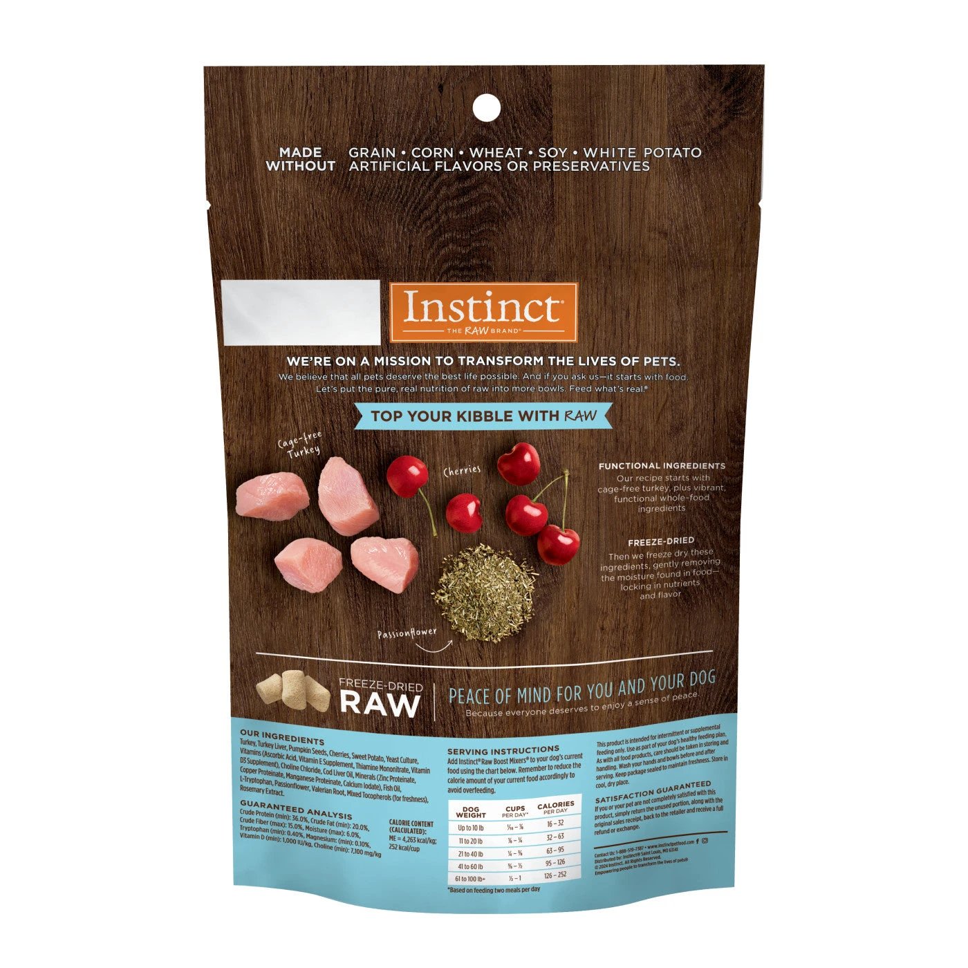 Instinct® dog Food Raw Boost Mixers Tranquility by Instinct