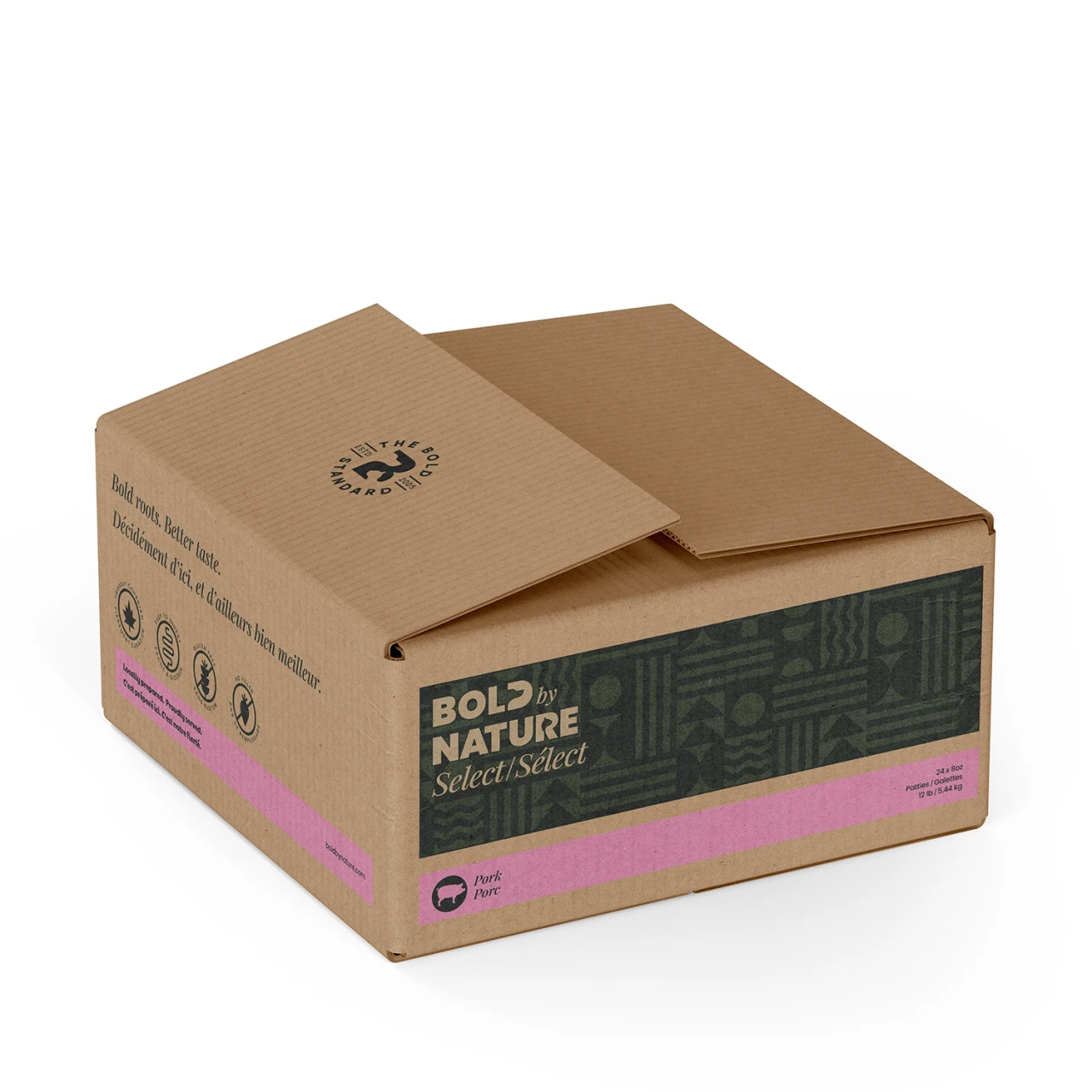 Bold by Nature Select Raw Pork Frozen Dog Food by BOLD BY NATURE