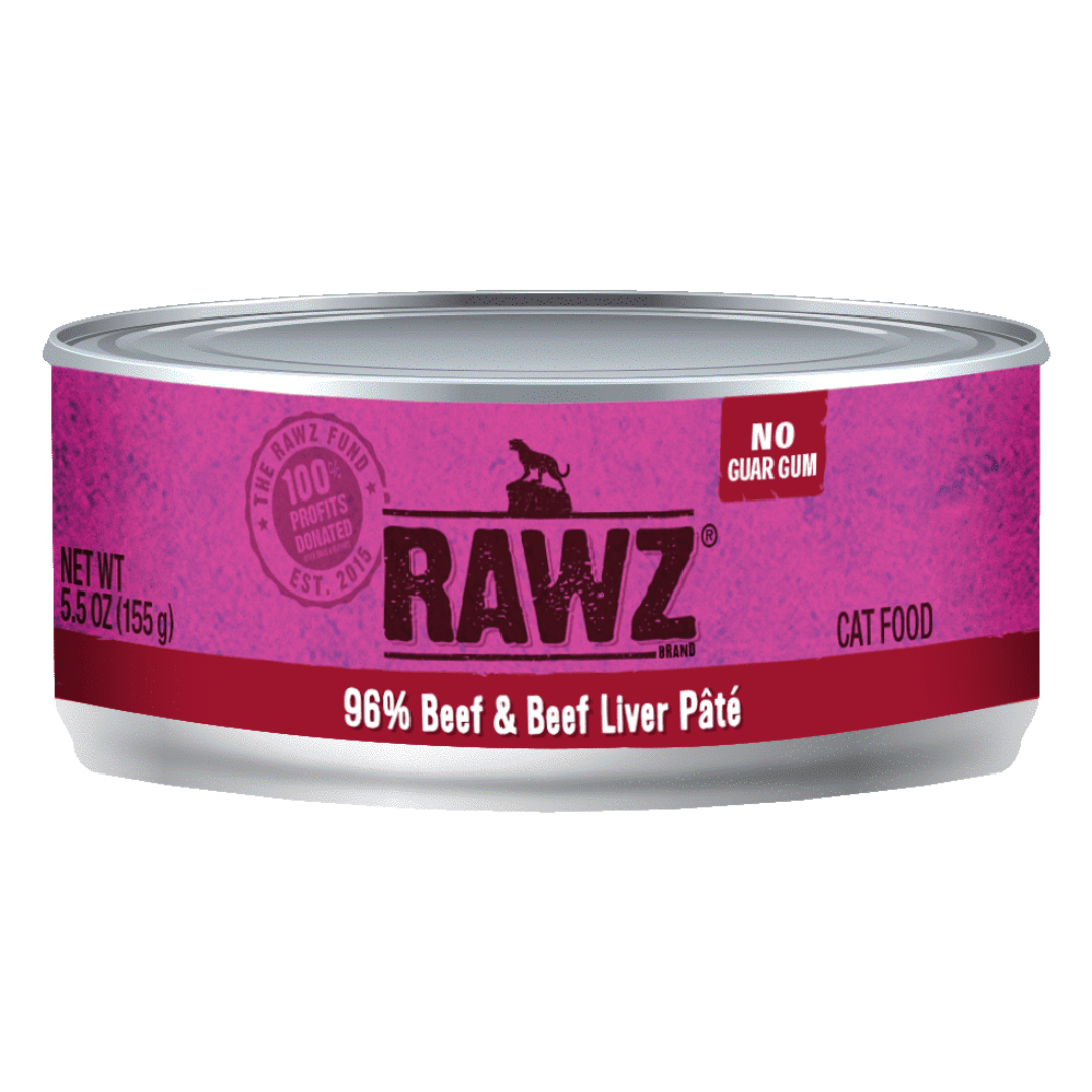 RAWZ 96% Beef & Beef Liver Pate Cat Food