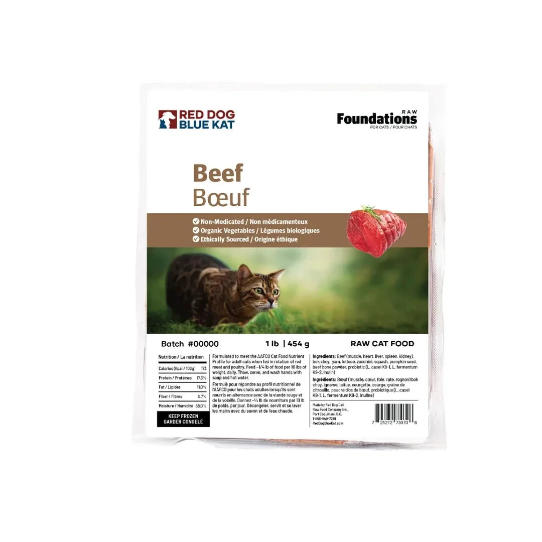 Red Dog Blue Kat Foundations Raw Beef Recipe for Cats by RED DOG BLUE KAT