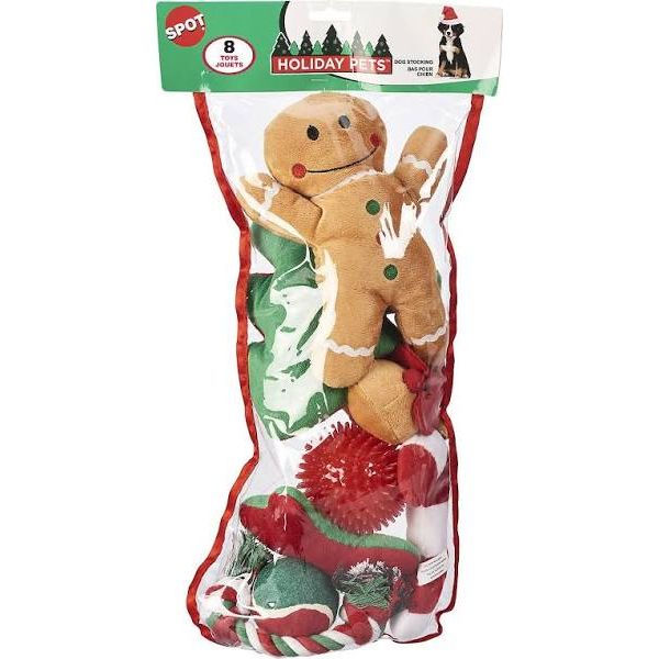 SPOT Holiday Stocking X-Large (8 Pc) Toys for Dogs