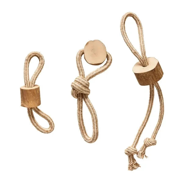 SPOT Love the Earth Coffee Wood Chew Rope Tug by Spot