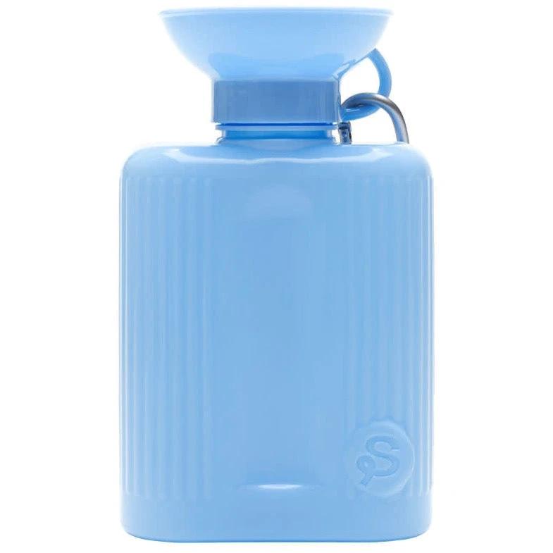 Springer Pets Travel Bottles With Fillable Bowl 44oz Growler - Sky Blue by springer