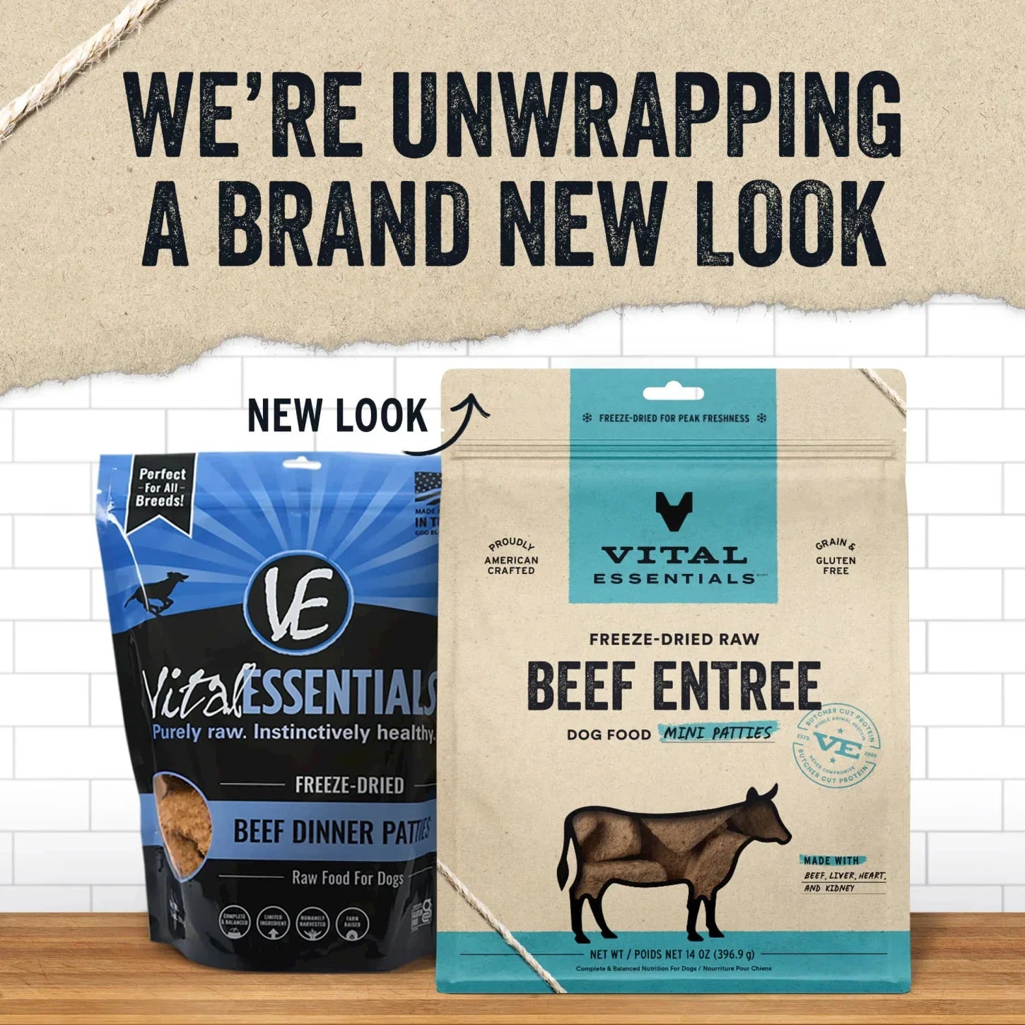 Vital Essentials® Freeze-Dried Raw Beef Entree Mini Patties Dog Food 14oz by Vital Essential