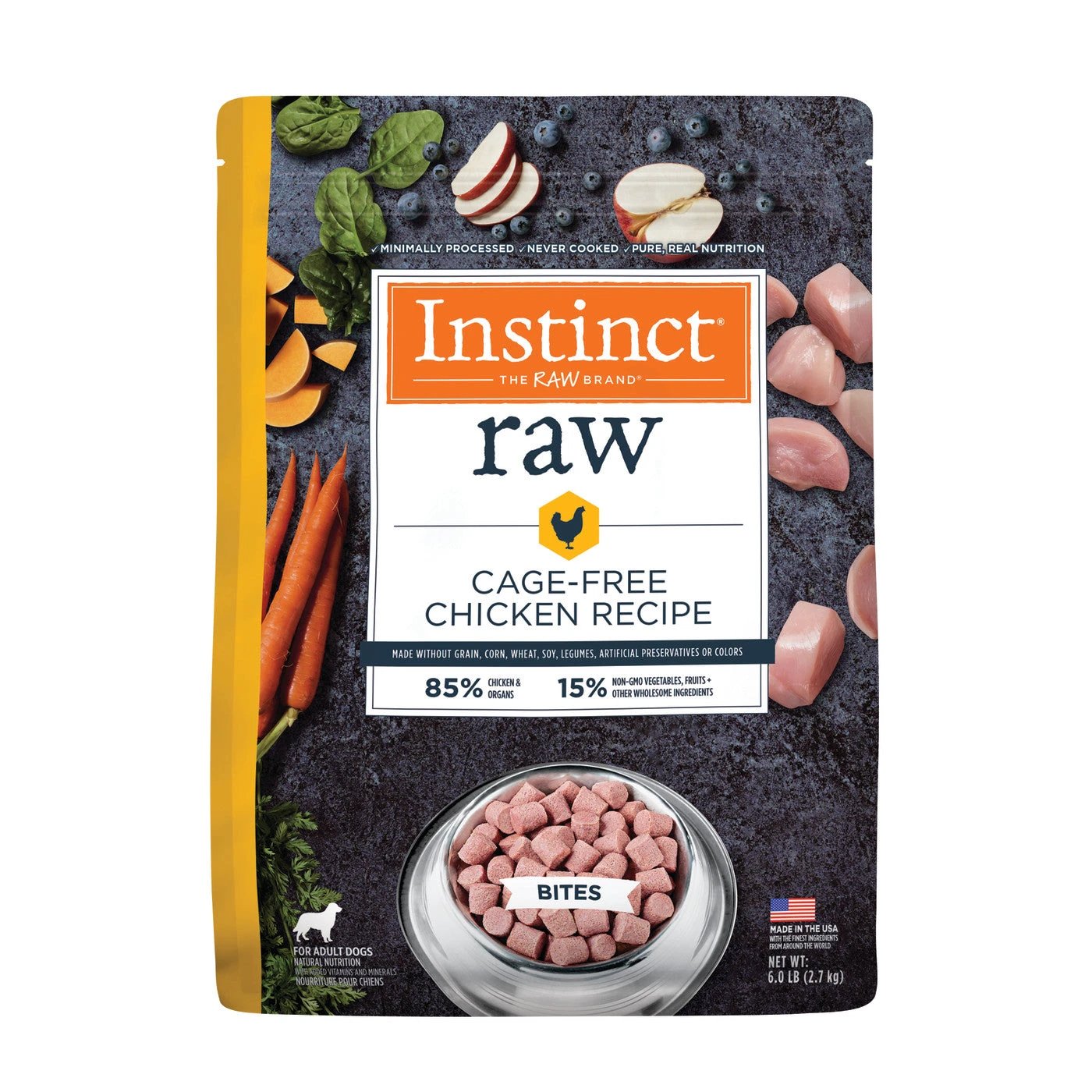 Instinct® Dog Food Raw Frozen Bites Cage-Free Chicken Recipe by Instinct