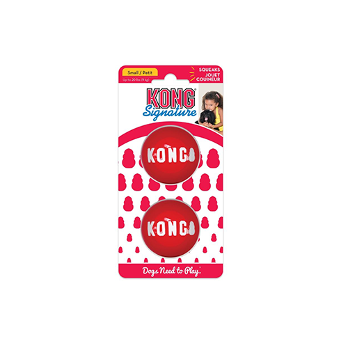 KONG - SIGNATURE BALL SMALL (2 PACK)