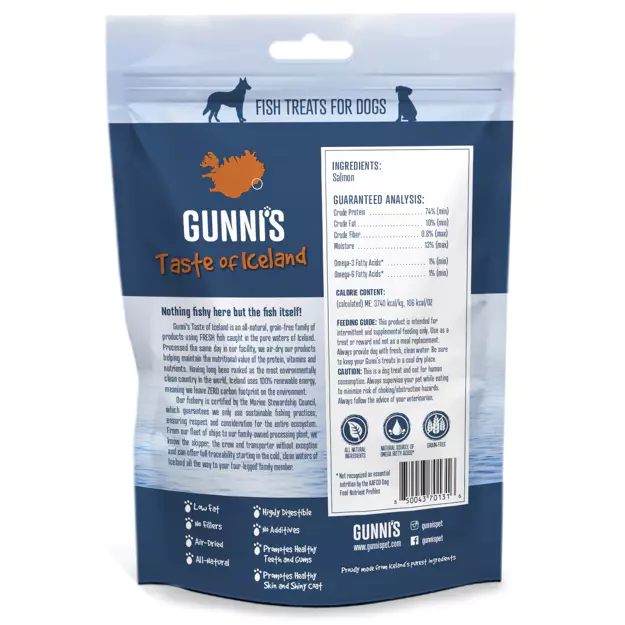 Gunni's Taste of Iceland - Salmon Skin Shorties 2oz Bag