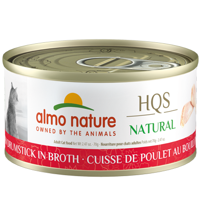 Almo Nature - HQS Natural - Chicken Drumstick in Broth Cat Can