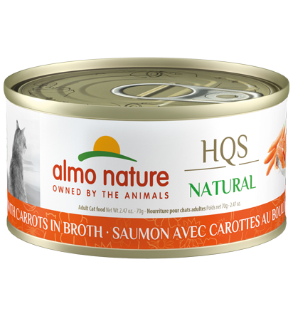 Almo Nature - HQS Natural - Salmon with Carrots in Broth Cat Can