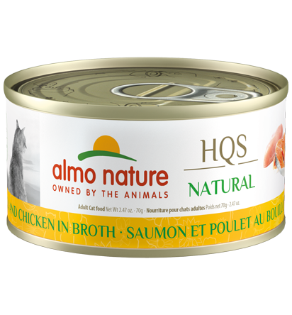 Almo Nature - HQS Natural - Salmon and Chicken in Broth Cat Can