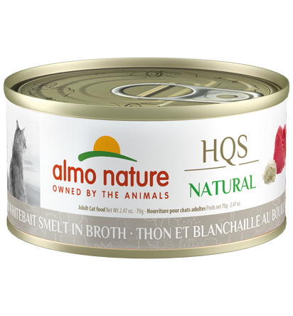 Almo Nature - HQS Natural - Tuna & Whitebait Smelt in Broth Cat Can
