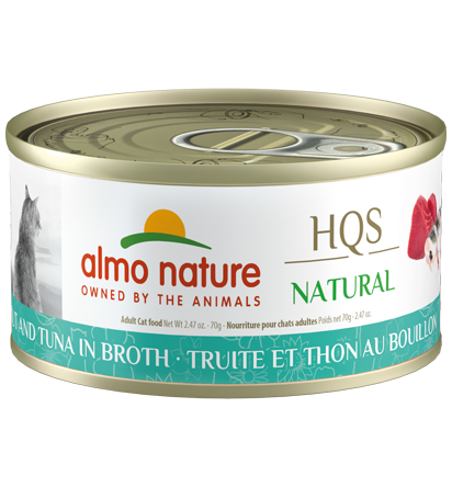 Almo Nature - HQS Natural - Trout and Tuna in Broth Cat Can