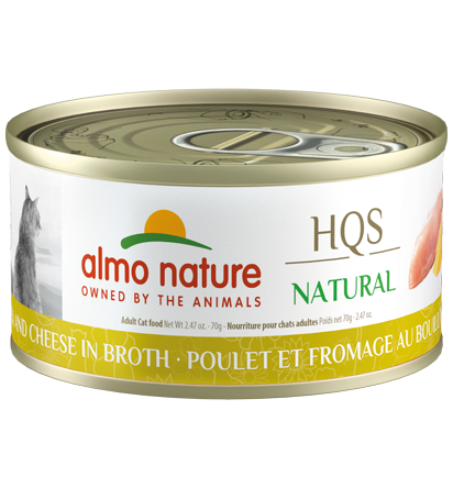 Almo Nature - HQS Natural Chicken with Cheese in Broth Cat Can 70g