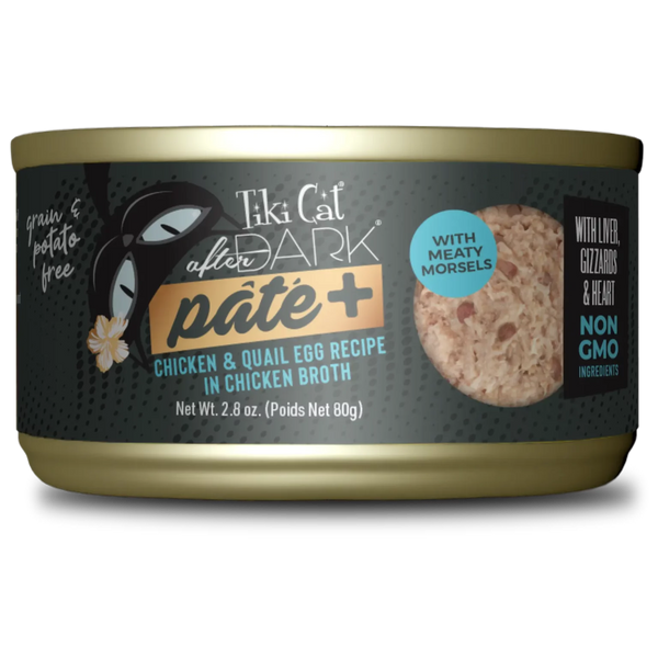 Tiki Cat - After Dark - Pâté+ Chicken & Quail Egg Recipe in Chicken Broth Wet Cat Food