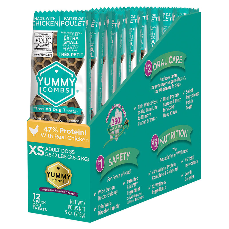 Yummy Combs - With Real Chicken Flossing Dog Treats (Individual Packaging)