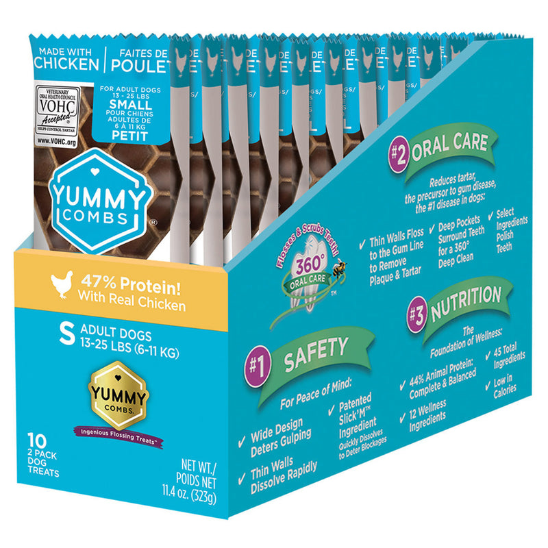 Yummy Combs - With Real Chicken Flossing Dog Treats (Individual Packaging)