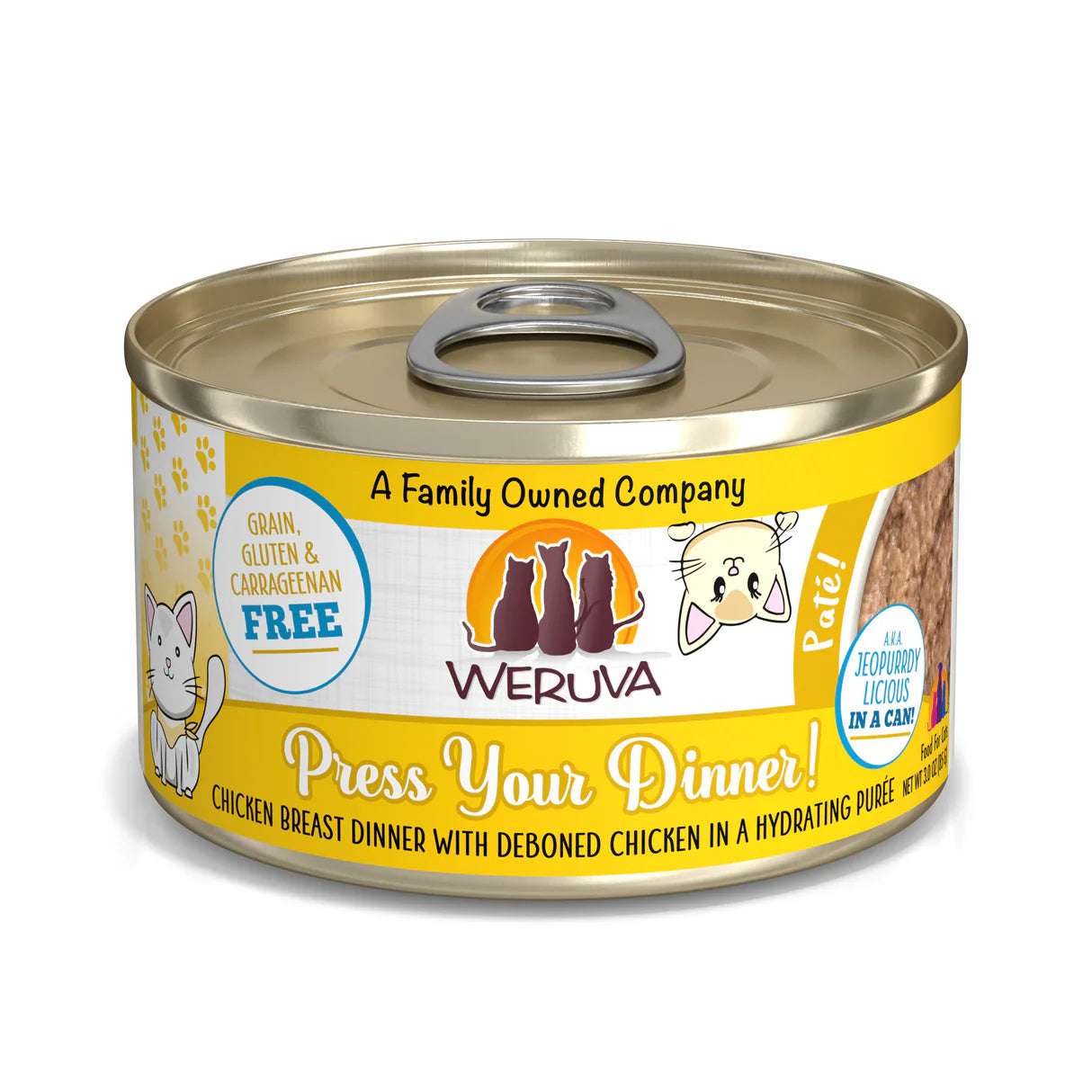 Weruva Cat Paté - Press Your Dinner! Chicken Breast with Deboned Chicken in a Hydrating Purée