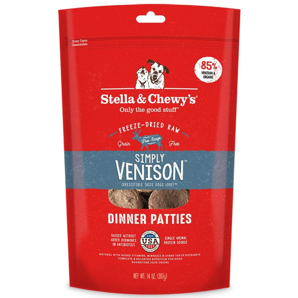 S&C - Simply Venison Dinner Patties Freeze-Dried Raw Dog Food 14 oz
