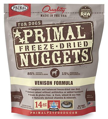 Primal Canine Freeze-Dried Nuggets - Venison Formula Dog Food