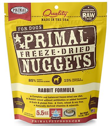 Primal Canine Freeze-Dried Nuggets - Rabbit Formula Dog Food