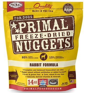 Primal Canine Freeze-Dried Nuggets - Rabbit Formula Dog Food