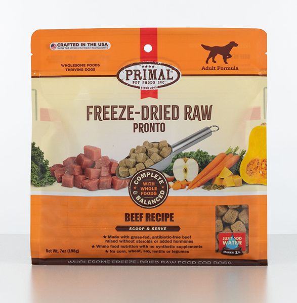 PRIMAL Freeze Dried Raw Pronto Beef Recipe DOG 7oz