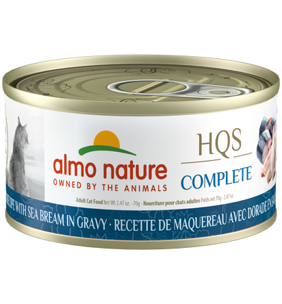 Almo Nature - HQS complete Mackerel w Sea Bream in Gravy 70g