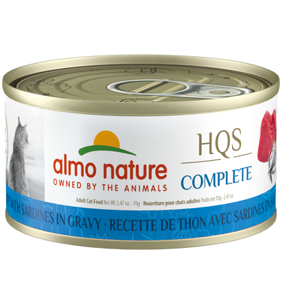 Almo Nature - HQS Complete Tuna with Sardines in Gravy Cat Can 70g