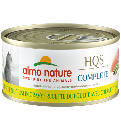 Almo Nature - HQS Complete Chicken with Zucchini in Gravy Cat Can 70g