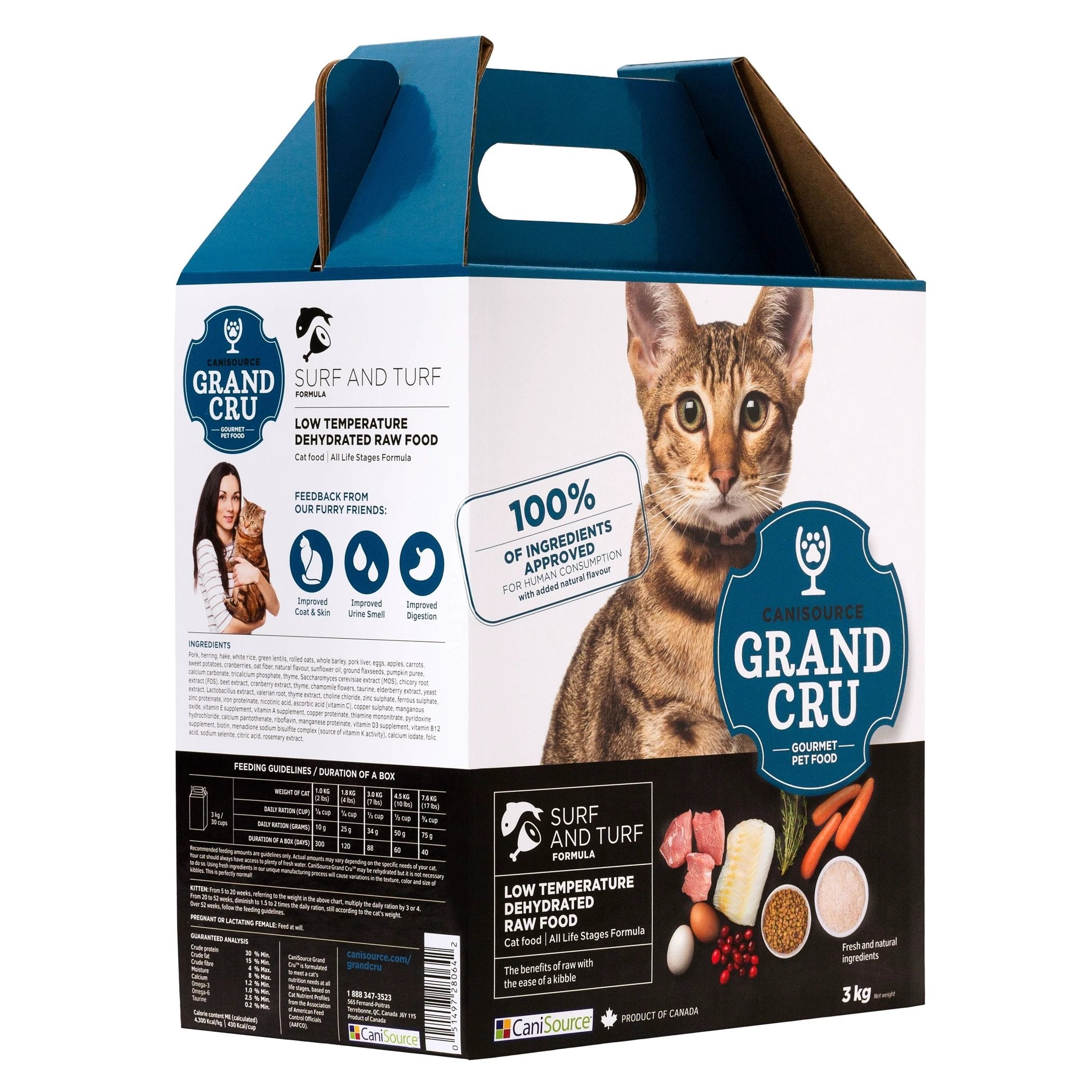 Canisource Grand Cru Surf and Turf Formula Dehydrated Raw Food Cat 3kg by Canisource