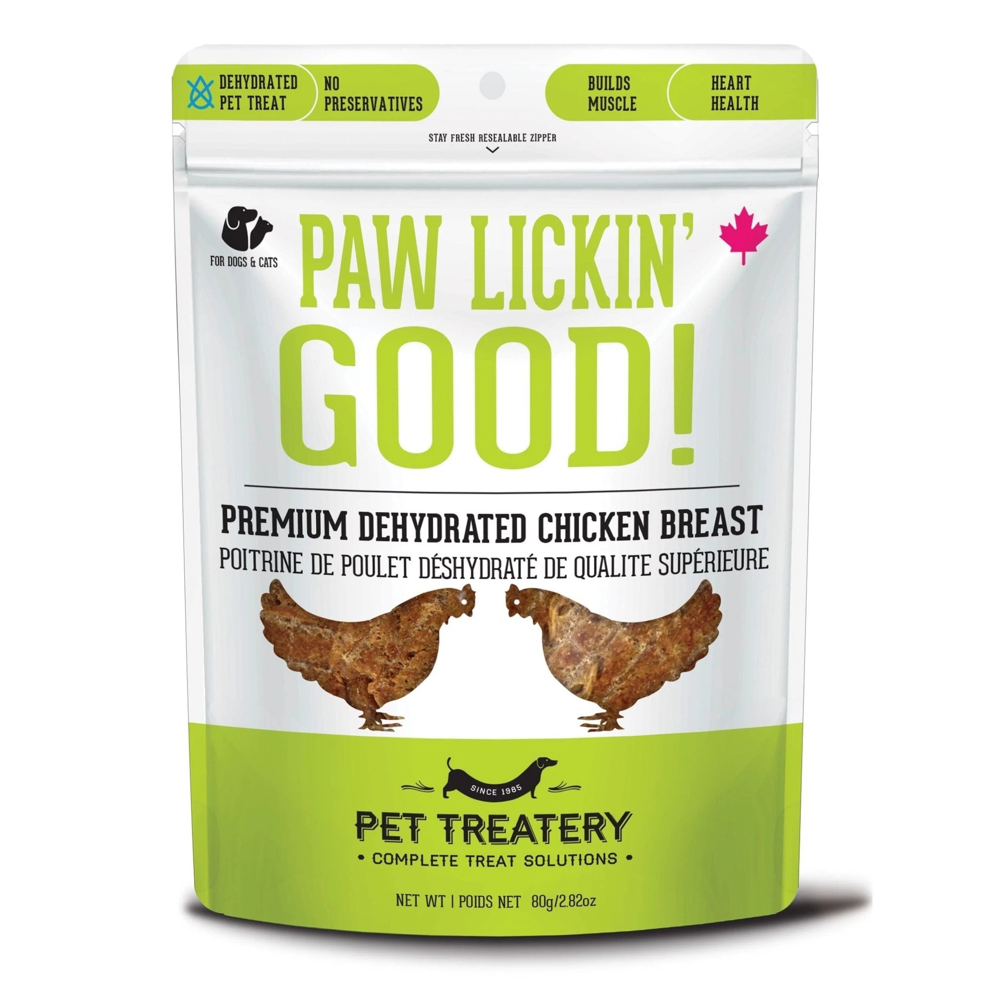 The Granville Island Paw Lickin' Good - Premium Dehydrated Protein Chicken Breast Treat For Dogs & Cats 80g by Granville