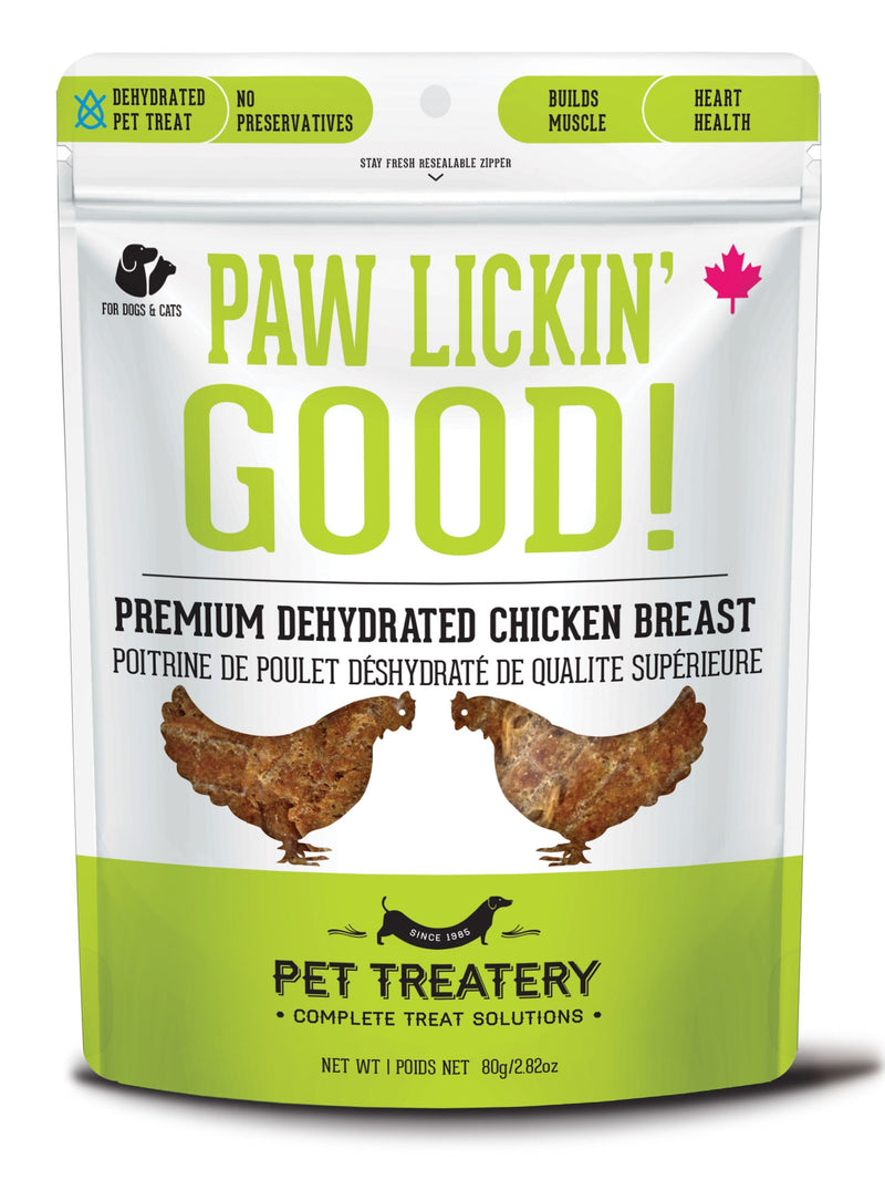 Granville - Paw Lickin' Good - Premium Dehydrated Chicken Breast Treats for Dogs & Cats 80g