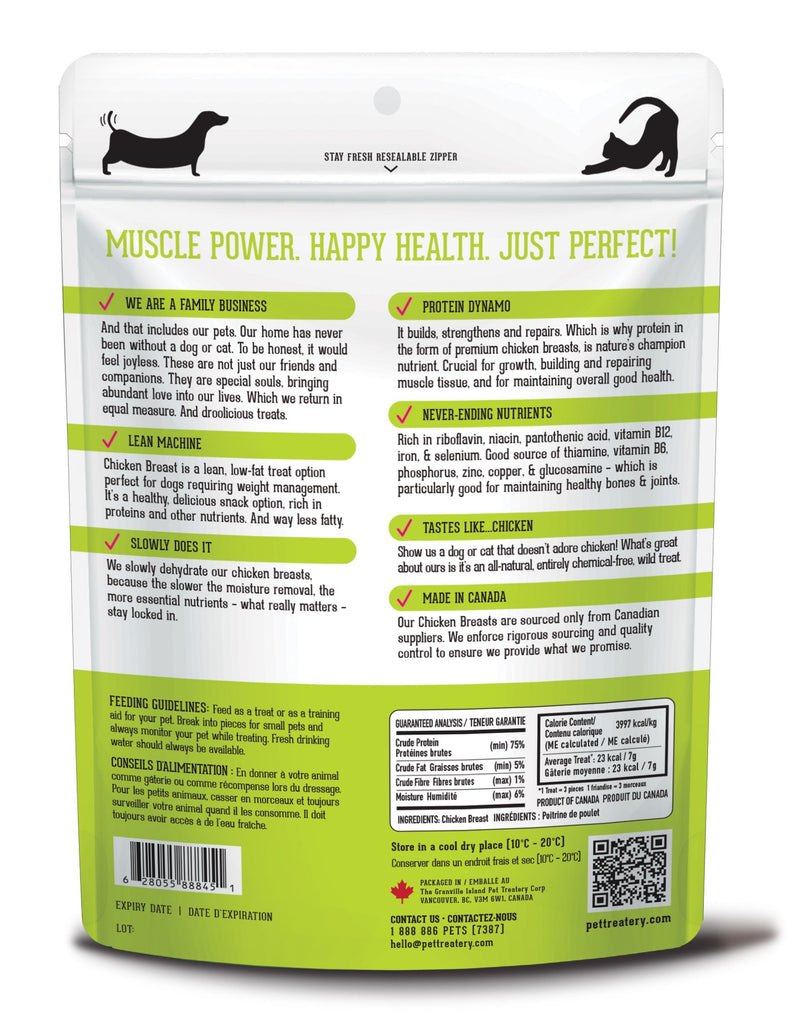Granville - Paw Lickin' Good - Premium Dehydrated Chicken Breast Treats for Dogs & Cats 80g
