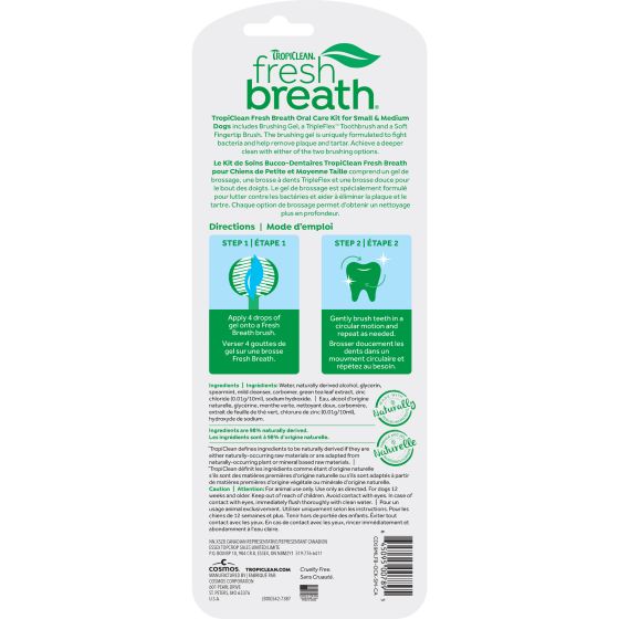 TropiClean Fresh Breath Oral Care Kit for for Dogs