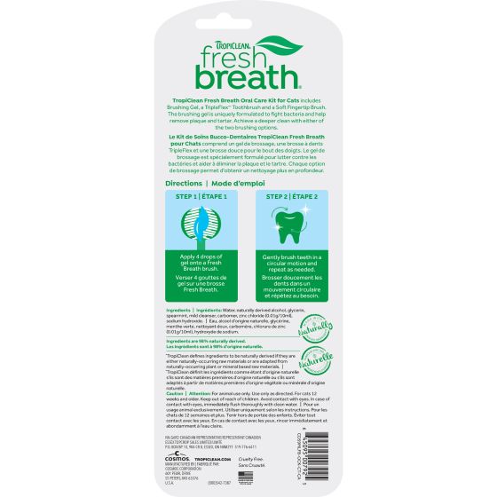 TropiClean Fresh Breath Oral Care Kit for Cats