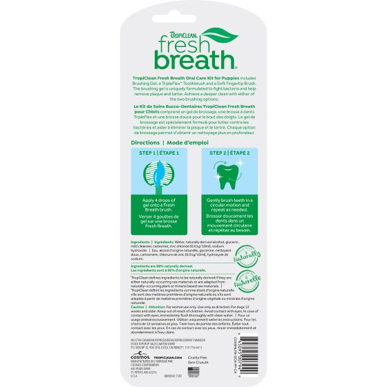TropiClean Fresh Breath Oral Care Kit for for Dogs