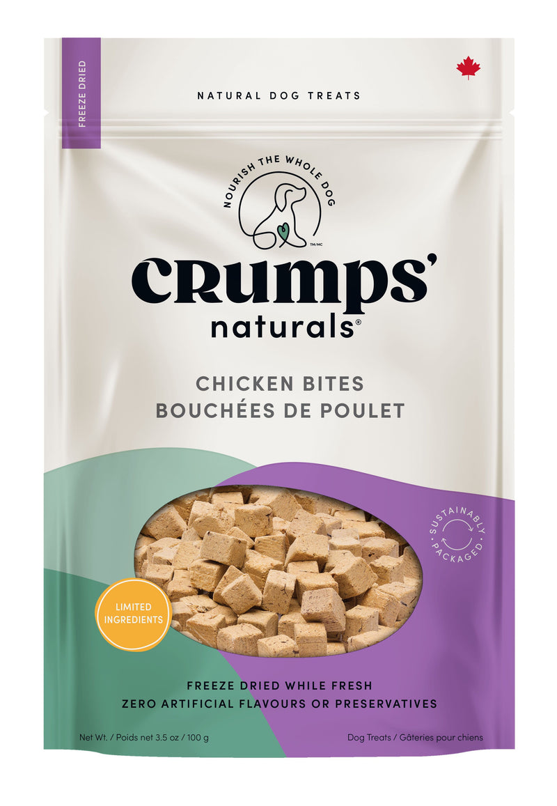 Crumps - Freeze Dried Chicken Bites Treats Dog 100g