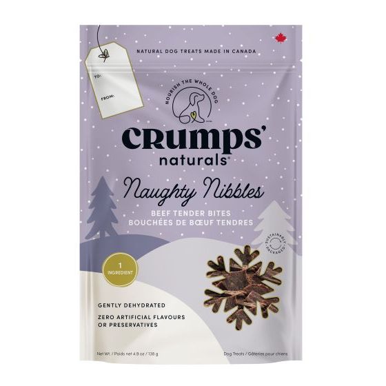 Crumps' Naturals Naughty Nibbles Beef Tender Bites, Gently Dehydrated Dog Treats