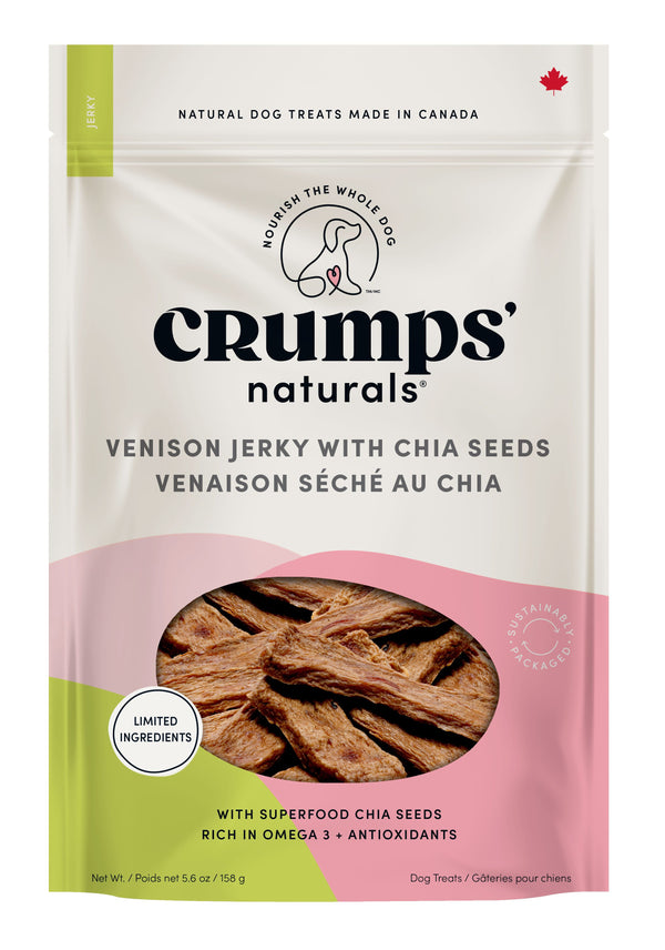 Crumps - Venison Jerky With Chia Seeds Dog Treats 158g