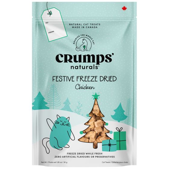 Crumps' Naturals Holiday Festive Freeze Dried Chicken Cat Treats 30g