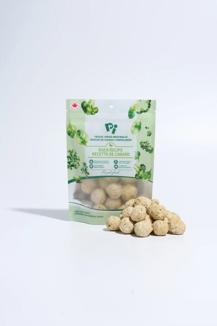 PI Pet Food Freeze-Dried Meatballs Duck Recipe 50g